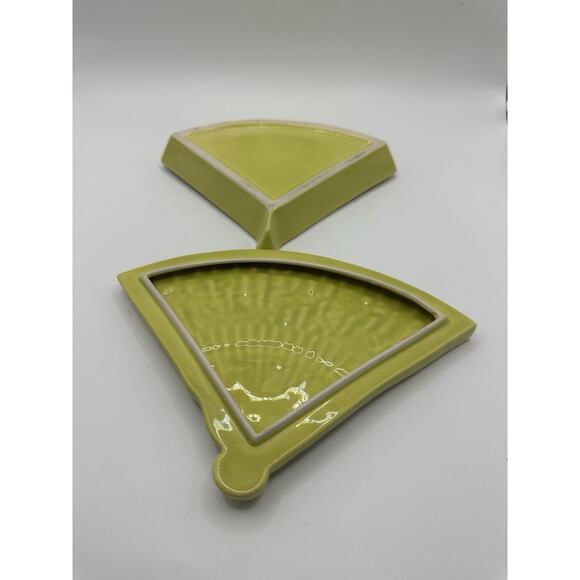 Kay Finch Mid Century Ceramic Green Asian Fan Box CA Made 1935-1963 - Picture 5 of 8